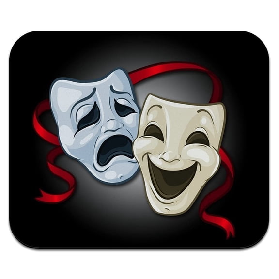 Drama Comedy Tragedy Masks Theater Low Profile Thin Mouse Pad Mousepad
