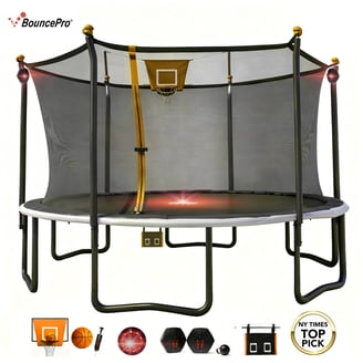GVDV 12FT Outdoor Trampoline, Durable Backyard Trampoline with