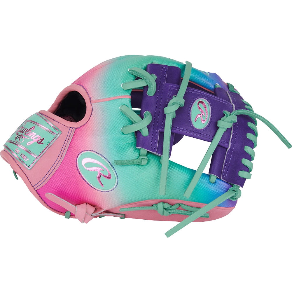 Rawlings LE Heart of the Hide Fun Burst 11.5" Baseball Glove (PROR204 2PUP) Purple/Pink 11.5
