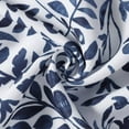 thumbnail image 6 of Haperlare 26"W x 36" L Floral Kitchen Curtain Blackout Botanical Retro Cafe Curtain for Bathroom Laundry Water Resistant, Navy Blue, 2 Panels, 6 of 6