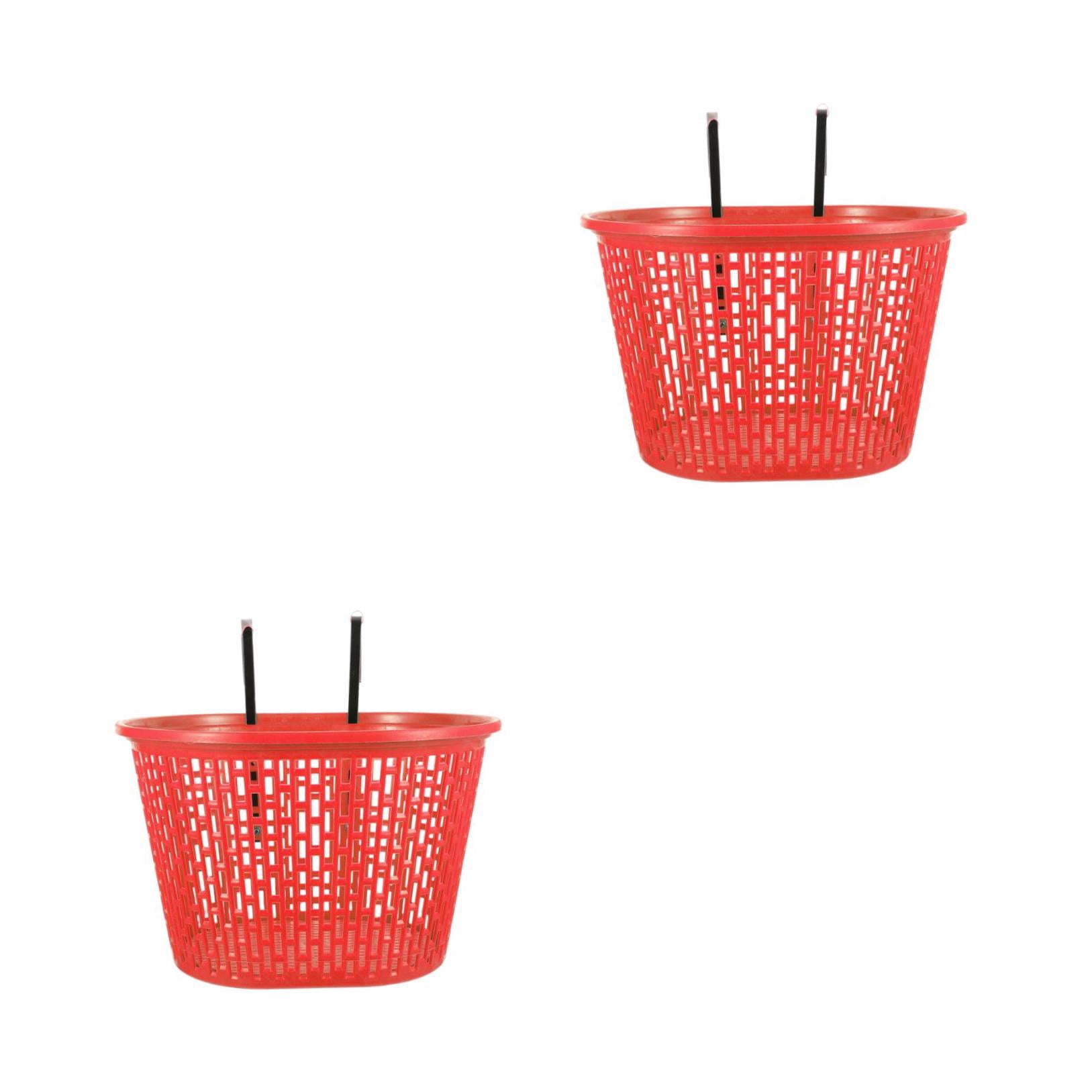 TAILTOSS  Bike Basket for Outdoor - Dark Red, Smooth Surface, 2Pcs