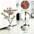 thumbnail image 4 of Gaderth 4FT Artificial Tree, Tall Pink Faux Blossom Plant in Pot, Faux Floor Plant, Fake Pink Flowers Potted, Silk Floss Tree, Wedding Decor Artificial Flowers for Outdoors Indoors, 4 of 8