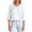 e-222White892, variant on FUYUDY Women Blouse Round Neck 3/4 Sleeve Pleated Front Line T Shirt Cozy Female Solid Color Tops