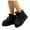 Black, variant on Womens Warm Ankle Boots Platform Furry Plush Indoor House Shoes Outdoor Non Slip Walking Shoes