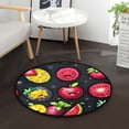 thumbnail image 5 of Fruit Themed Pattern Design Memory Foam Bath Mat 36" Absorbent Rug with Non Slip Base and 4 Bonus Pads, 5 of 6
