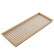 14 7 8" Flanged Mount Drip Tray Brass Finish With Drain