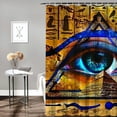 thumbnail image 2 of Orinice Pyramid Eye Sacred Geometry Bathroom Decor Set, Colorful Luxurious Graphic Print Polyester Fabric Shower Curtain with Hooks, Waterproof Chic Modern Design for Bathroom Decoration 69x72, 2 of 7