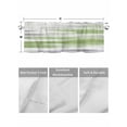 thumbnail image 4 of Valances for Windows Green Grey Rod Pocket Cafe Window Treatments Valance Curtains for Kitchen Bathroom Laundry Basement Windows 42"x18", 4 of 9