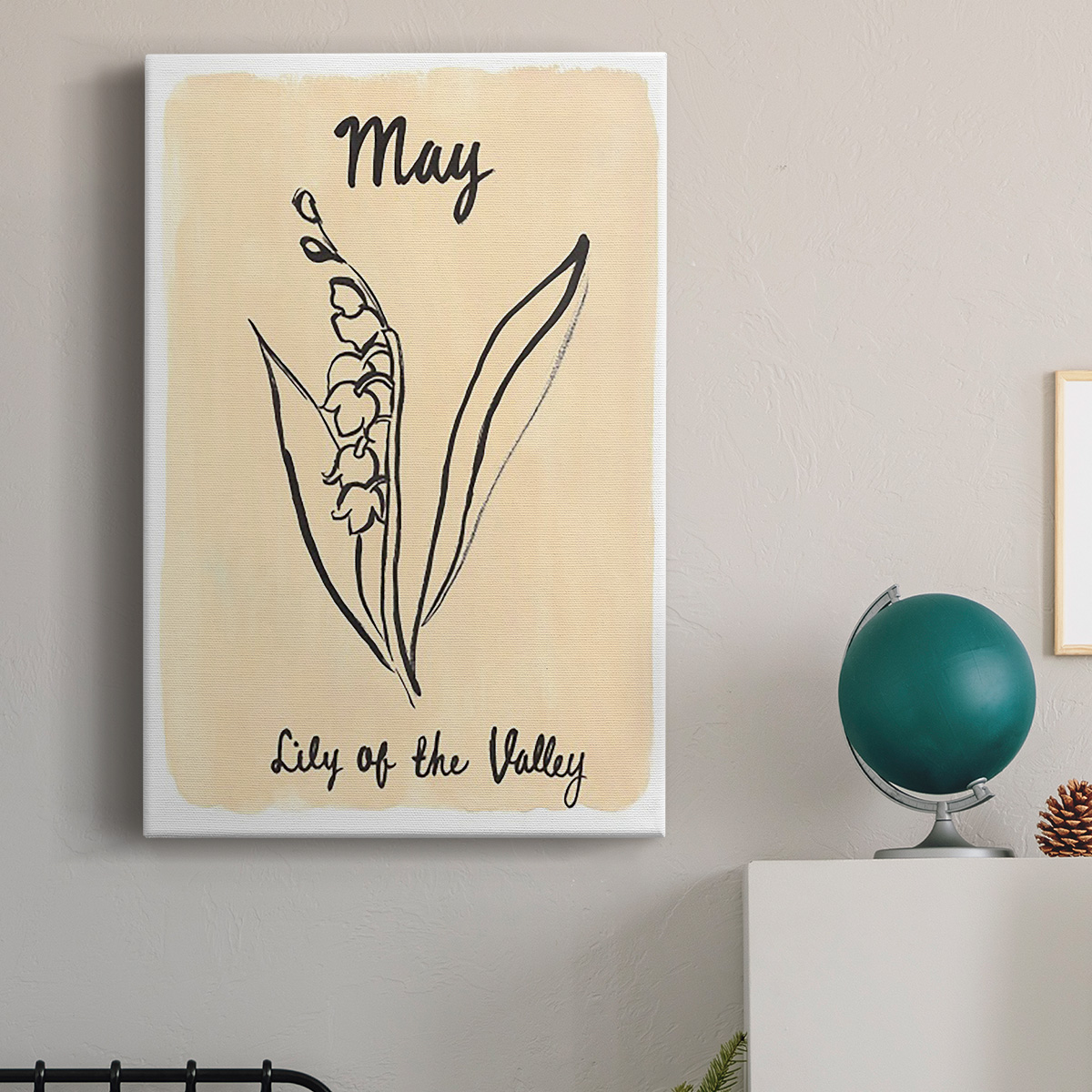 Birth Month V Premium Gallery Wrapped Canvas - Ready to Hang