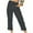030 Black, variant on Christmas Valentine SavingsPants For Womens Elasticated Waist Striped Slacks Slim Fit 3/4 Capri Trousers Oversized Straight Leg Pants Plus Size Slacks Loose Wide Leg Trousers Pockets Pants