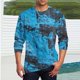 thumbnail image 1 of Amzcrzy - Sudadera Para Hombre, Estilo Casual, Con Estampado De Moda, Manga Larga Y Cuello Redondo, Color Azul, Talla 3Xl, 1 of 5