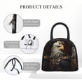 thumbnail image 4 of Easygdp Noble Style Bald Eagle Bolsa de Almuerzo Insulada Grande, Forro de Aluminio, Diseño Espacioso, a Prueba de Fugas, Ideal para Trabajo, Picnics, Viajes y Actividades al Aire Libre, 4 of 6