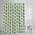 thumbnail image 4 of Tropical Leaf Extra Long Shower Curtain Set, Waterproof Shower Curtains for Bathroom, Boho Green Monstera Palm Leaves Botanical Beige Washable Fabric Bath Curtain for Bathtub with Hooks 72x96 Inches, 4 of 9