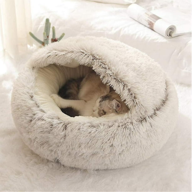 Fuzzy cat bed hotsell