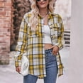 thumbnail image 4 of Ketyyh-chn99 Women's Shirts 2024 3/4 Length Sleeve Womens Tops Cute Shirts Yellow,S, 4 of 5
