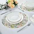thumbnail image 6 of Cute Hummingbirds Flowers Round Placemats Washable Placemats Non-Slip Heat-Resistant Table Place Mats for Dining Kitchen Holiday Party Table 15.4"-1PCS Home Decor, 6 of 7