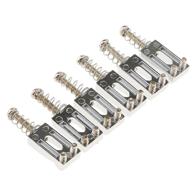 Instrumento de cuerda Accs Guitar 6x olo Bridge Vibrato Saddles Plata Yuyangstore Sillines de rodillo de puente de guitarra