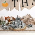 thumbnail image 6 of Decorative Desktop Ornament Glittering Disco Pumpkin for Halloween Reflective Foam Fall Stylish Silver Pumpkin for Indoor Celebrations and Parties 12PCS, 6 of 8
