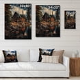 thumbnail image 4 of Designart "Retreat by the Canadian Lake I" Canada Print on Natural Pine Wood, 4 of 5