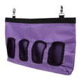 thumbnail image 2 of Bolsa de heno de tela Oxford de cuatro agujeros para conejos y mascotas, bolsa colgante, soporte para alimentador, contenedor de alimentación (negro), 2 of 14