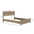 thumbnail image 5 of Tily Queen Size Bed w Panel Footboard- Natural Brown Wood Veneers, 5 of 6