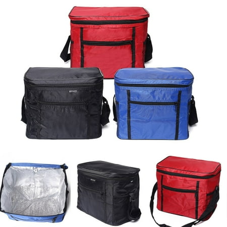 Red Lunch Box Lunch Bag Waterproof Thermal Portable Outdoor Cooler Insulated Picnic Camping Hiking Lunch Box ()
