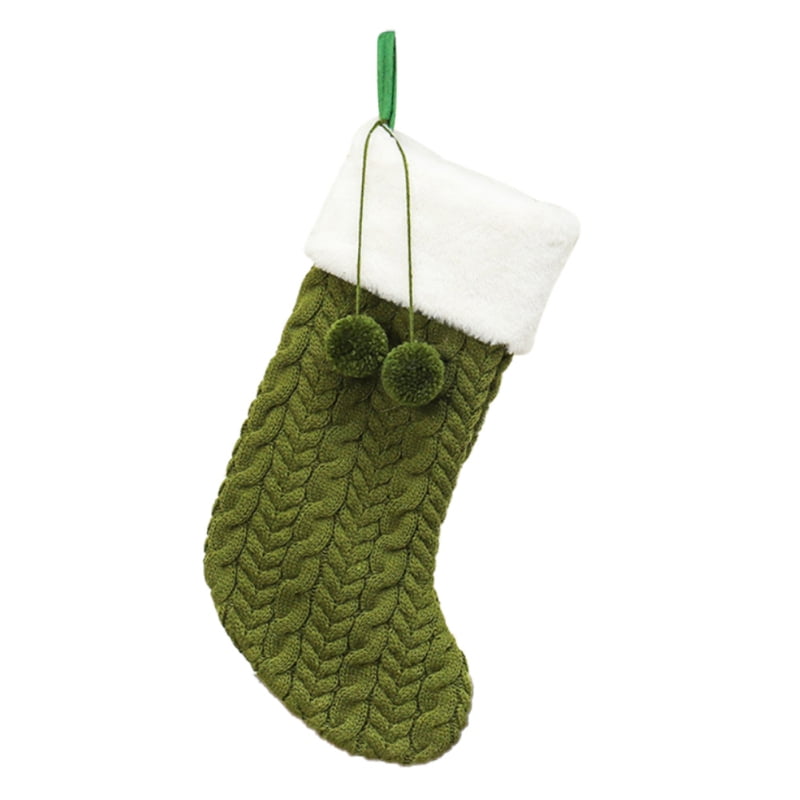 Christmas Stockings Knitted Xmas Tree Hanging Ornaments Pendant Decoration G 
