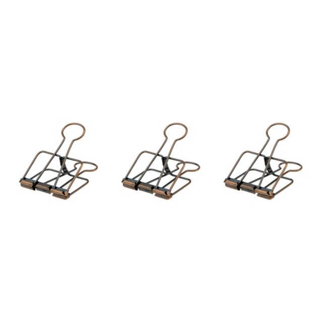 stanreset 1/2/3 20 Pieces Metal Paper Clip Anti-rust Unfading Solid Color Replacement Home Office File Examination Papers Clips Red Bronze 25mm 3PCS