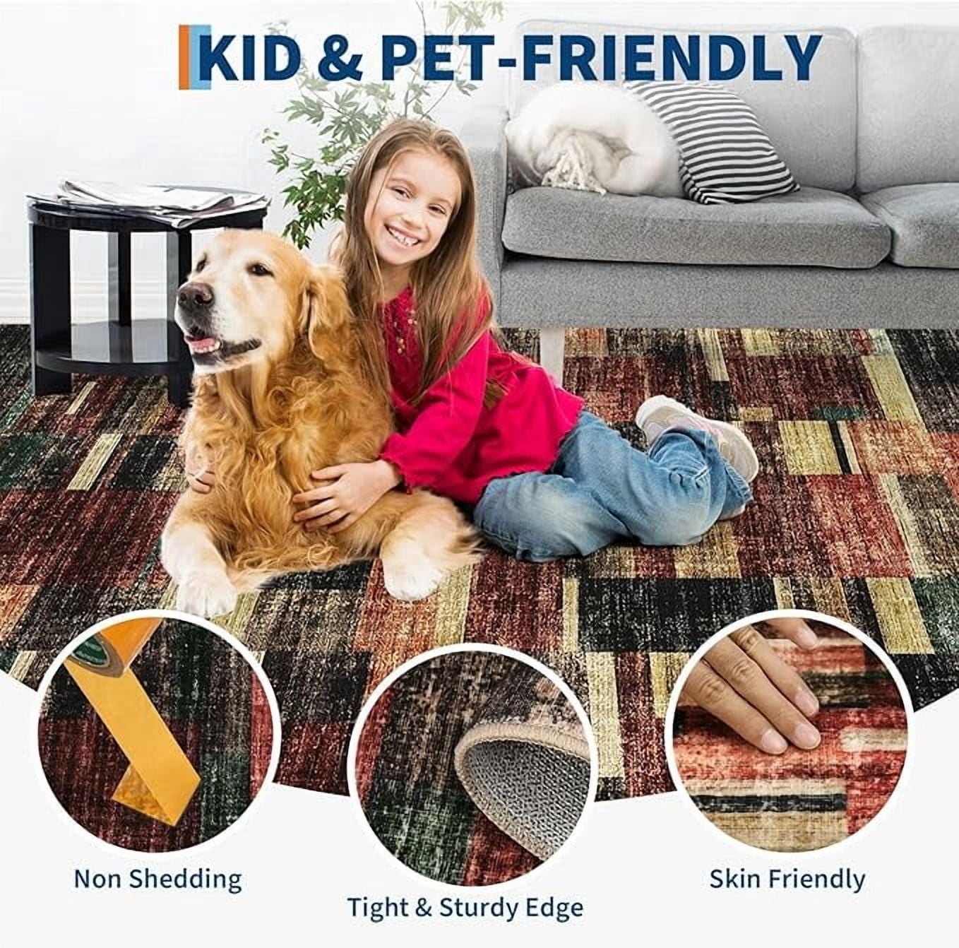 Washable Runner Rug 2x6 Modern Entryway Rug Tartan Plaid Non Slip Kitchen Rugs Rustic Bedroom Area Rug Hallway Runners Soft Carpet Bath Mat Stain Resistant Throw Rugs for Laundry 2'x6' Red