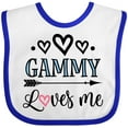 thumbnail image 3 of Inktastic Gammy Loves Me Grandchild Girls Baby Bib, 3 of 4