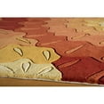 thumbnail image 2 of Momeni New Wave 7'9" X 7'9" Tapis Contemporain Rond en Laine Touffetée à la Main en Orange, 2 of 4