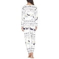 thumbnail image 3 of Suhoaziia Sleepwear Sets for Women Halloween Polyester Durable Spooky Spider Web Pajamas Top and Pants Elastic Breathable Lounge Wear Size S,Warmth Comfortable Nightwear Suit, 3 of 5