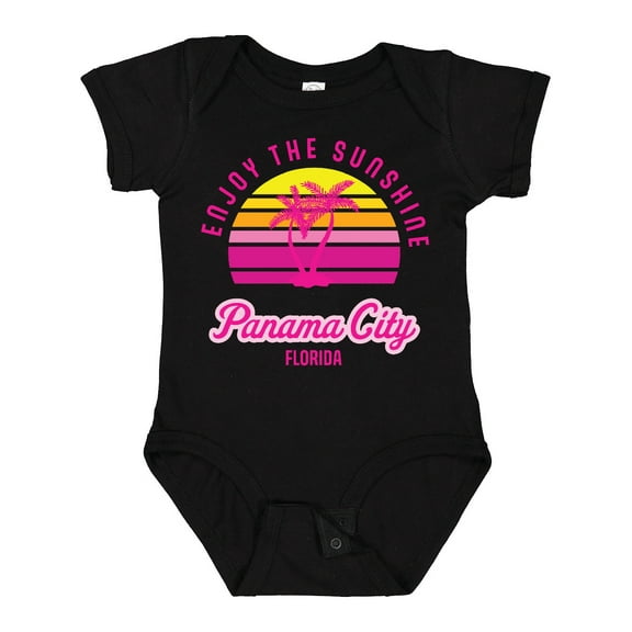 Inktastic Summer Enjoy the Sunshine Panama City Florida in Pink Boys or Girls Baby Bodysuit