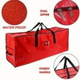 thumbnail image 5 of 7.5 ft Christmas Tree Storage Bag - Durable Heavy Duty Extra Large Artificial Xmas Holiday Tree Bag with Reinforced Handles and Dual Zippers Wide Opening - Red, 5 of 8
