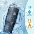 thumbnail image 4 of 30oz Xmas Tumbler with Lid and Straw Leak Proof Stainless Steel Cup Merry Christmas Gifts for Women Men, 4 of 5