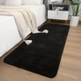 thumbnail image 3 of Softlife Absorbent Bathroom Rugs Microfiber Non Slip Bath Mat for Bathroom Soft Shaggy Rug,54"x24",Black, 3 of 6