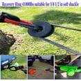 thumbnail image 2 of Astra Depot Green UHMWPE Synthetic Soft Shackle 38000lbs + Black Snatch Recovery Ring 41000lbs for ATV UTV Tow Truck - 2 Sets, 2 of 7