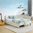 thumbnail image 4 of AENKYO Full Size Upholstered Daybed with Adjustable Backrest, Velvet Sofa Bed Frame with 2 Storage Drawers, Beige, 4 of 10