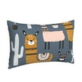 thumbnail image 2 of Binfone Llama And Cactus Standard Size Pillowcase, Long Staple Pure Cotton Envelope Closure Pillow Cover,16"X24", 2 of 9