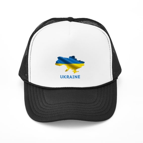 CafePress - Cool Ukraine Flag Ukrainian Pride Nati - Adjustable Unisex Printed Trucker Hat with Mesh Back