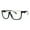 gold black, variant on Womens Metal Flat Top Mob Oversize Rectangular Clear Lens Glasses Gold Black