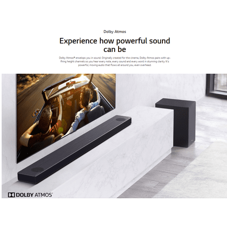 LG - 7.1.4-Channel 770W Soundbar System with Wireless Subwoofer and Dolby Atmos with Google Assistant - Black