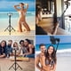 thumbnail image 3 of 157cm/ 61.8in Smartphone Selfie Stick Trípode Escritorio de mano extensible, 3 of 8