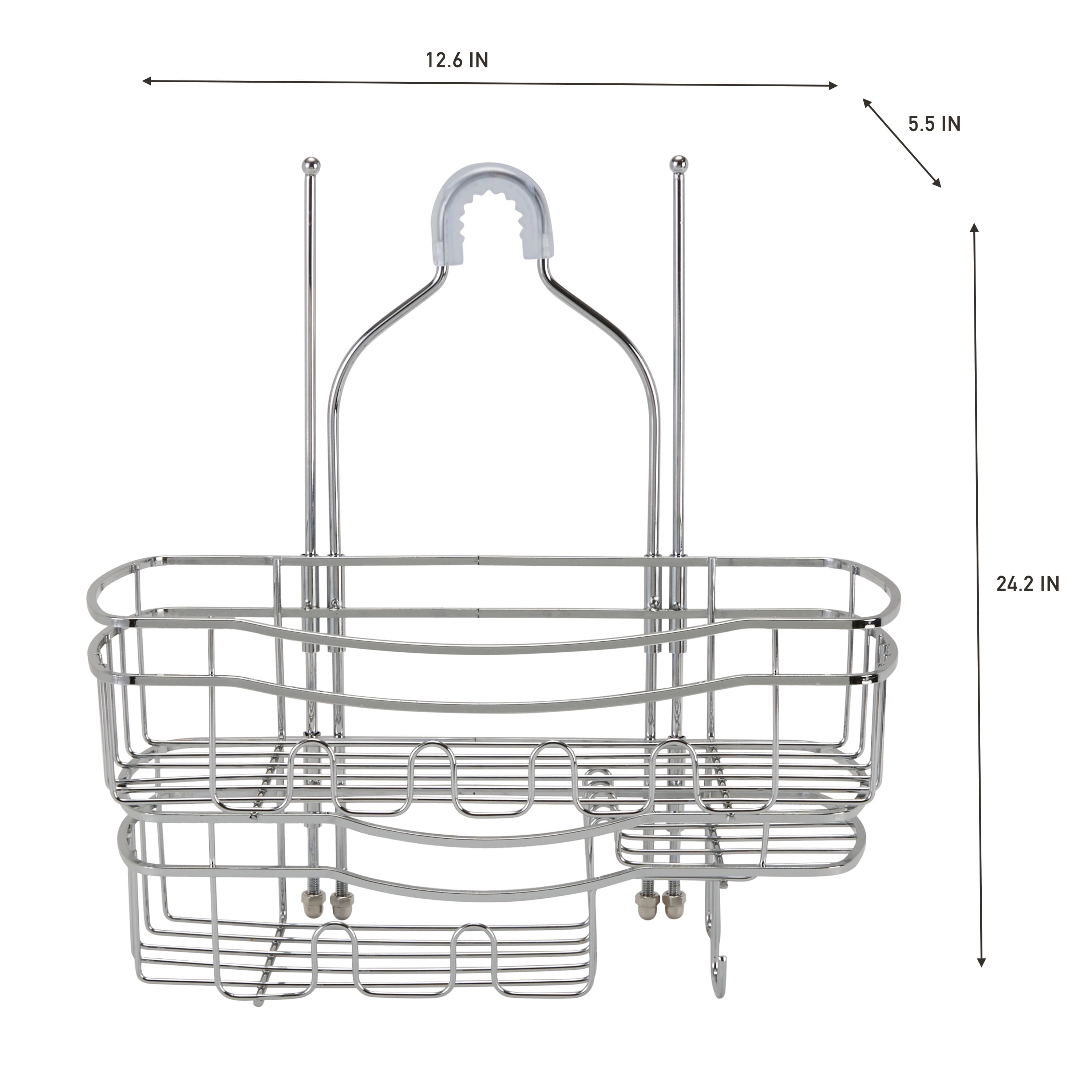 Bath Bliss Ultimate Adhesive Shower Caddy in Chrome