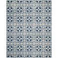 thumbnail image 1 of Safavieh Cambridge Collection CAM133G Handmade Moroccan Geometric Navy and Ivory Premium Wool Runner (2'6" x 8'), 1 of 5