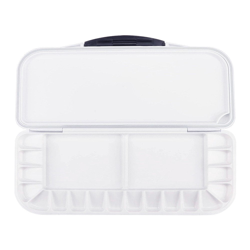 18 Wells Paint Storage Box, Empty Watercolor Palette Folding Paint Case With Cover Painting Palette For Watercolor Gouache Acrylic
