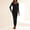 Black, variant on Dianli Thermal Sleepwear Women's Slim Fit Long Thermal Underwear Set Warm German Velvet Base Layer Lightweight Insulated Autumn Nightwear