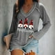 thumbnail image 1 of Pntutb Moda Mujer Casual Cuello en V Navidad Impreso Camiseta de manga larga Pntutb Pntutb-6994, 1 of 4