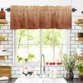 thumbnail image 3 of Maple Leaf Valances for Windows Fall Leaves Gradient Brown Background Rod Pocket Curtain Valance Window Treatment Short Curtains for Kitchen Living Room, 54"x18", 3 of 5