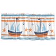 thumbnail image 7 of Yayeee Kitchen Curtains Tier Set of 2 Light Filtering 57"x24" Over Sink Window Panels, Blue Nautical Pattern, 7 of 7